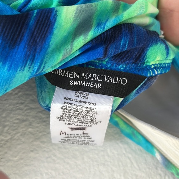 *Carmen Marc Valvo Malawi Floral-Print Coverup Dress (Small) - Picture 5 of 5